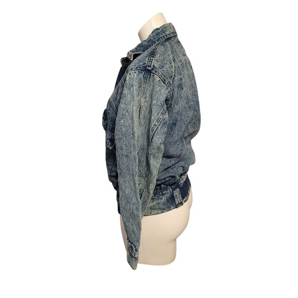 Vintage Belma Distressed 80s Denim Jacket Size Small Blue Retro Acid Wash - Picture 3 of 9